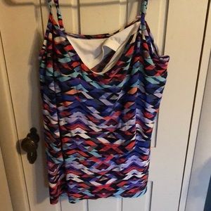 XL tiered tankini top.